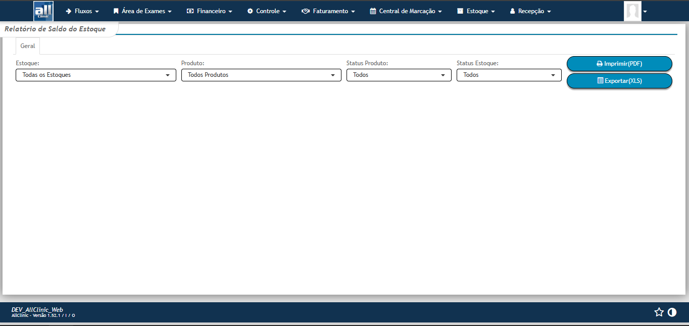 Estoque AllClinic Web